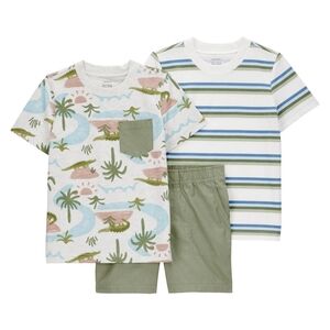 Carter's Jungle Print and Striped T-Shirt‎ Set